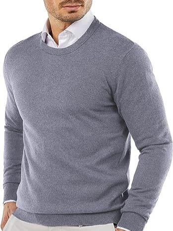 (Cross-border trading), knitted solid color sweater with a round collar, woolen long-sleeve for leisure 5