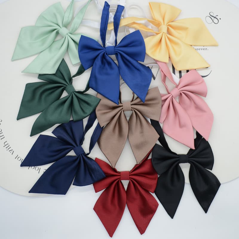 Thin Japanese school skirt with bow, solid color bow tie for students, uniform, accessory, JK style (Japanese school style), Korean style 3