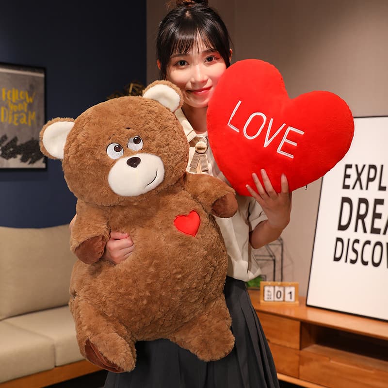 Plush doll, toy, double-sided pillow for St. Valentine's Day, with little bears, Birthday gift 2