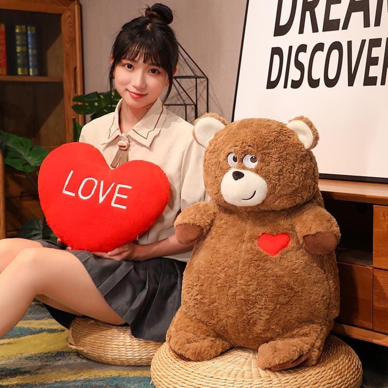 Plush doll, toy, double-sided pillow for St. Valentine's Day, with little bears, Birthday gift 1