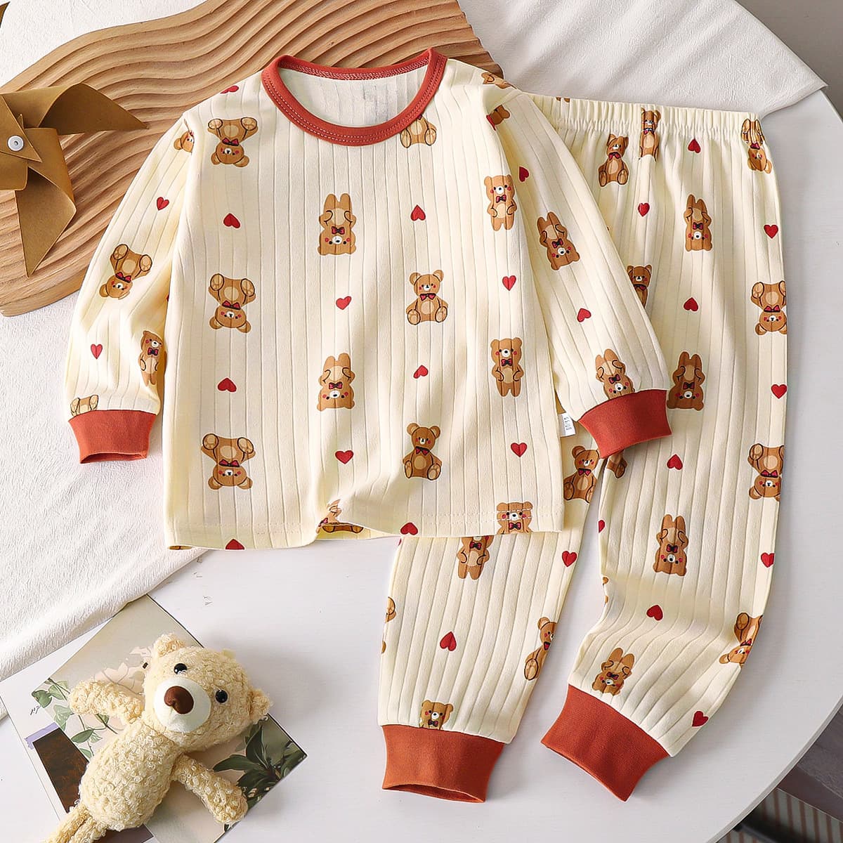Cotton autumn children's set, pijama for boys, thermal underwear, children's clothing 2