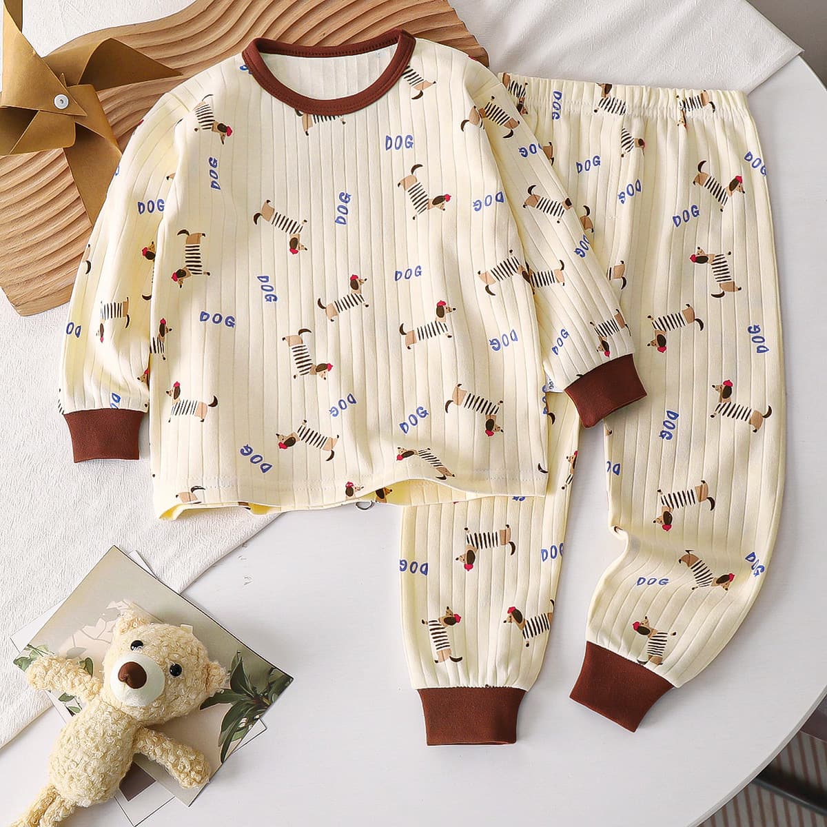 Cotton autumn children's set, pijama for boys, thermal underwear, children's clothing 3