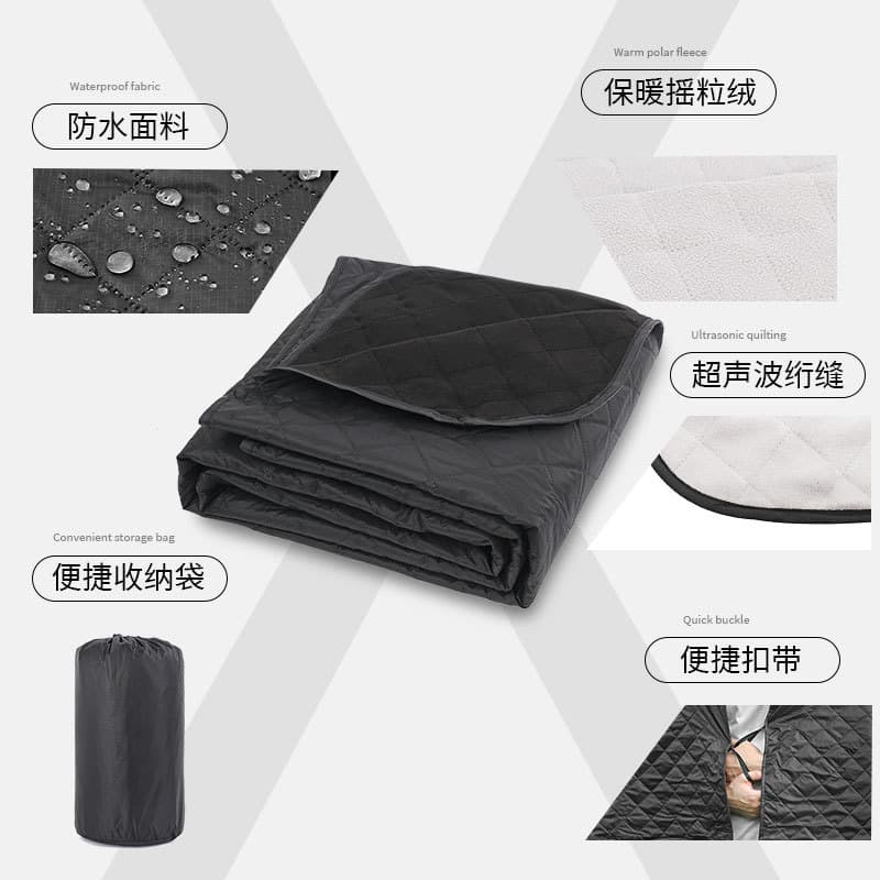 Popular fleece camping blanket outdoor waterproof lightweight picnic camping double-layer moisture-proof mat compression portable indoor 3