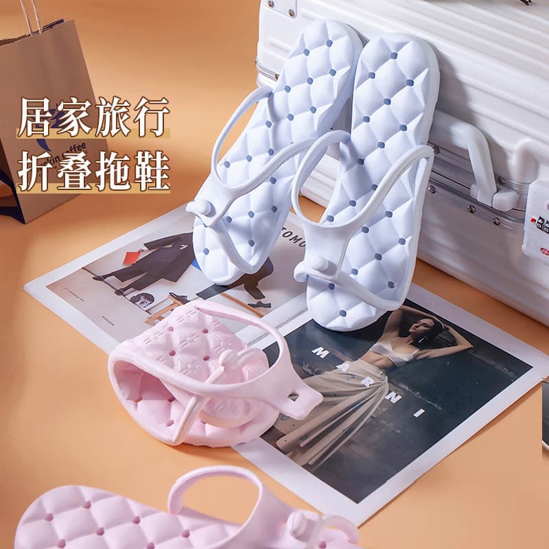 Handheld beach flip flops for traveling for bath, non-slip slippers, for beloved, internet celebrity 2