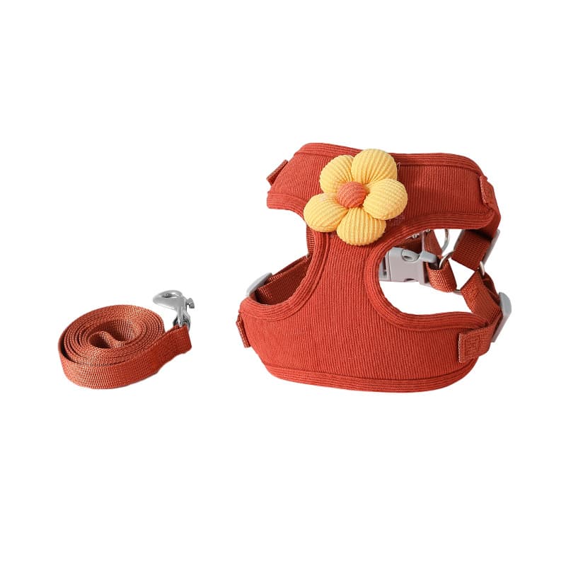 Pet vest traction rope dog cartoon three-dimensional accessories Teddy dog walking rope cat back to prevent breaking away when going out 5