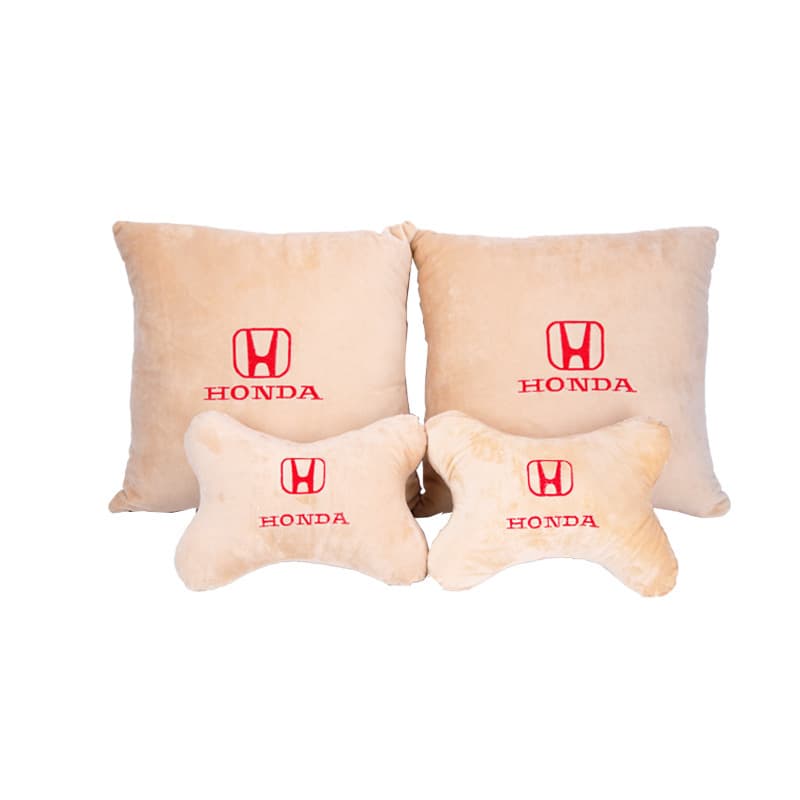 Car headrest pillow four-piece set neck pillow pair car lumbar support LOGO wholesale headrest lumbar cushion 5
