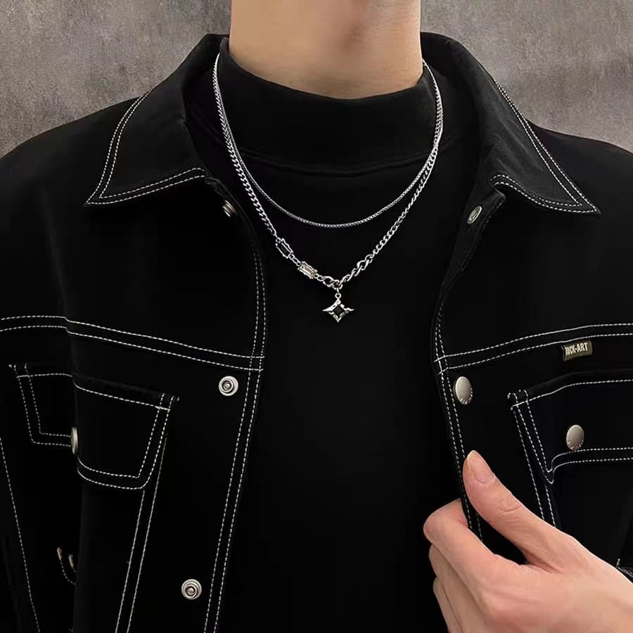 Design necklace hip-hop style, accessory, chain for key bag , trend of season 3