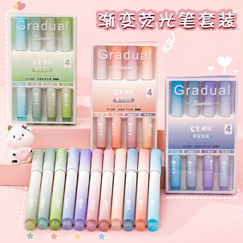 Fluorescence crayons for students, marker, gradient, eyes protection 2