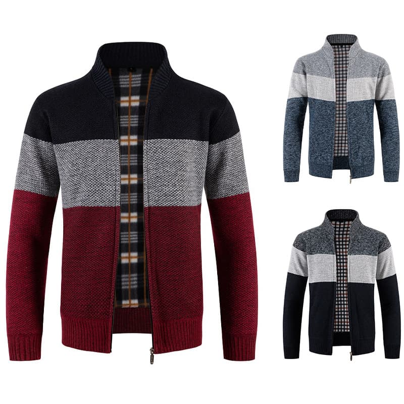 (Cross-border trading), demi-season knitted trend sweater, jacket with zipper, cardigan, Korean style 1