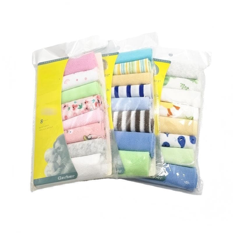 (Cross-border trading), children's handkerchief, eating bib, towel for breastfeeding for new born, 8 pieces 1