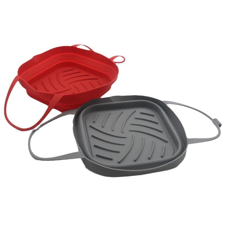 Cross -border square air fryer House pads lining baking tool folding tray silicone air fried pan baking plate 5