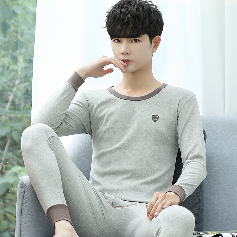 Cotton thermal underwear, keep warm set, sweater, trousers, for teenagers 1