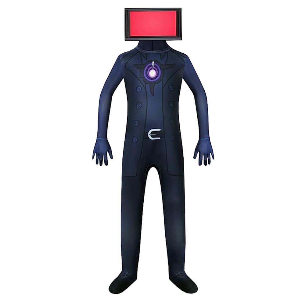 SKIBIDI toilet clothing boys tight -fitting TV camera piano children's video cosplay clothing 3