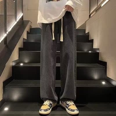 Autumn jeans, universal summer casual trousers, loose straight fit, oversize, American style