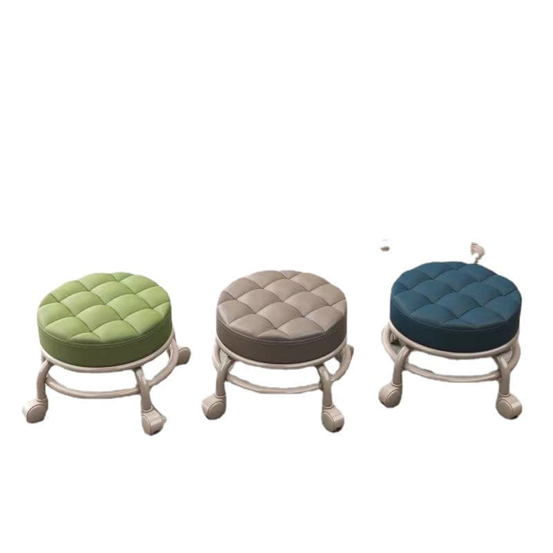 Plum Wheel Dwarf Whenee Wheel Stool Bringing Wheels Bringing Baby Artifacts Children's Plum Stool Multifunctional Beautiful Sewing Round Stool Soft sitting 5