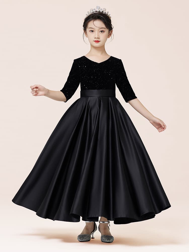 Children's evening dress, skirt, small princess costume, piano 3