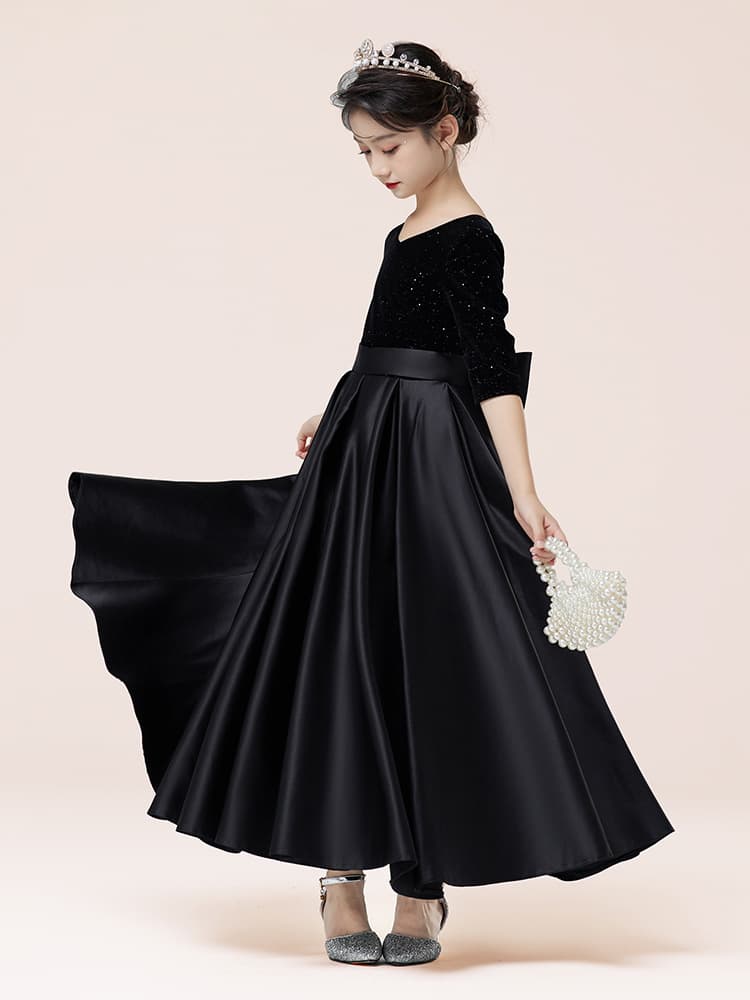Children's evening dress, skirt, small princess costume, piano 4