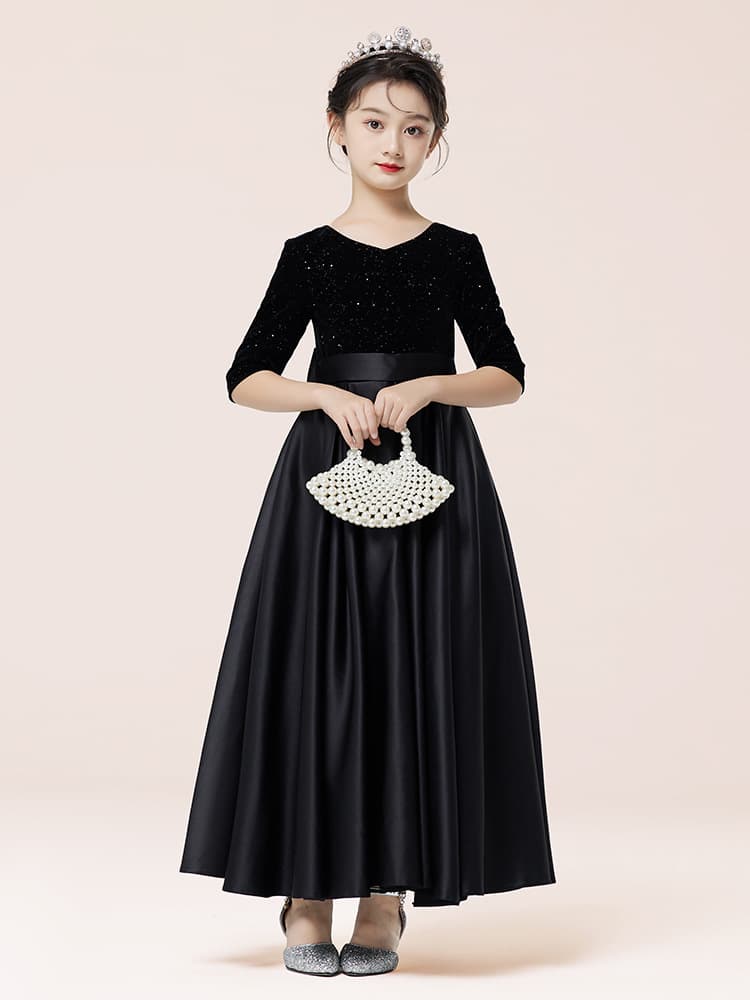 Children's evening dress, skirt, small princess costume, piano 5