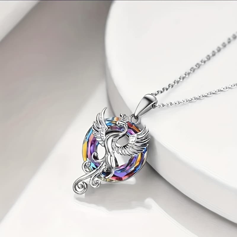(Cross-border trading), Phoenix, colorful pendant, necklace, new collection 3