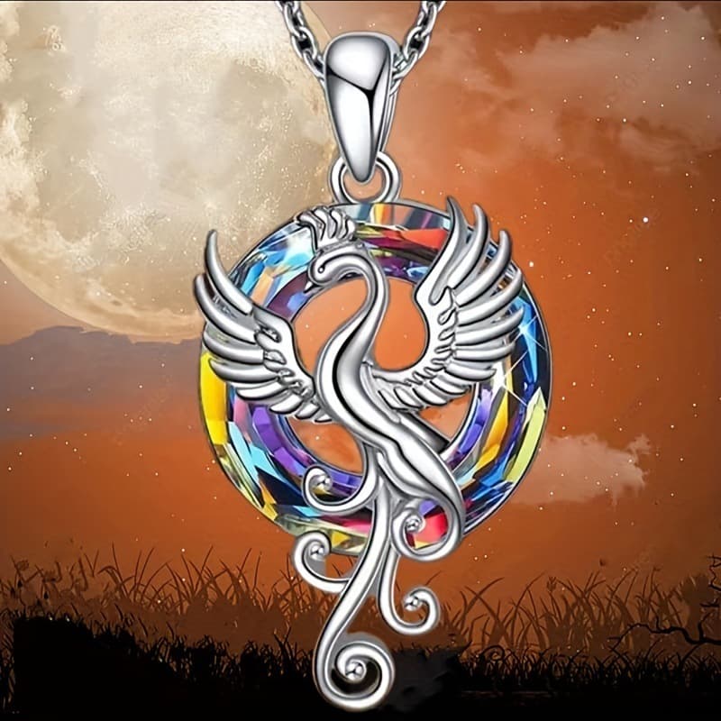 (Cross-border trading), Phoenix, colorful pendant, necklace, new collection 1