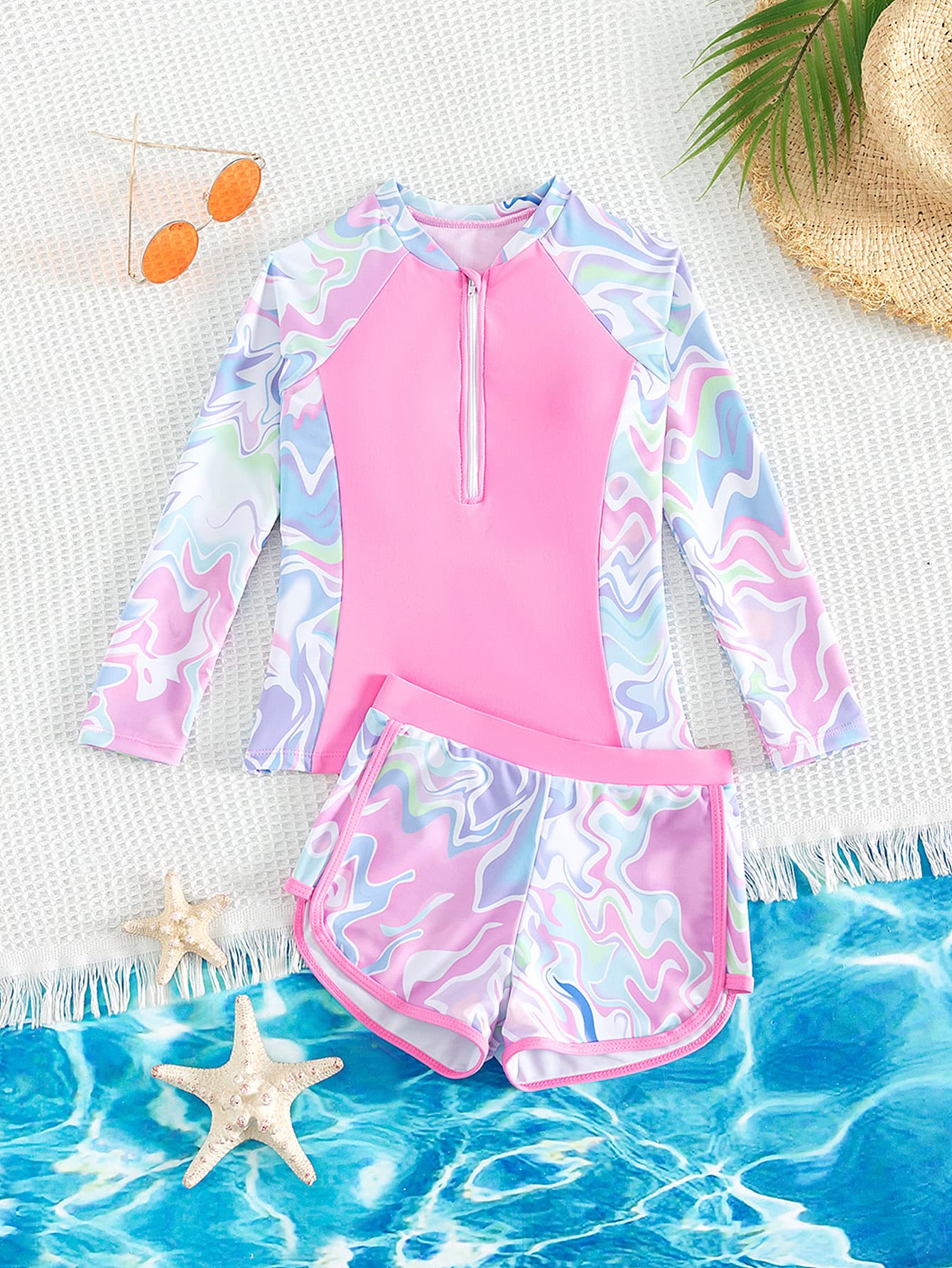 Children's swimwear, cute beach yoga clothing, 2024 years 4