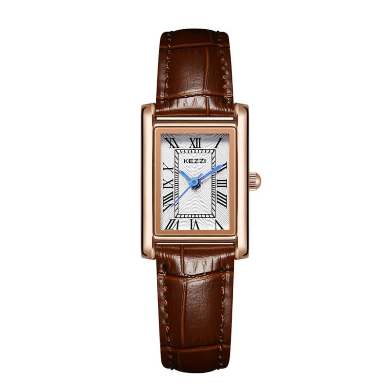 Retro square dial, women's watch, simple and elegant design, light luxury style, high-quality style 5