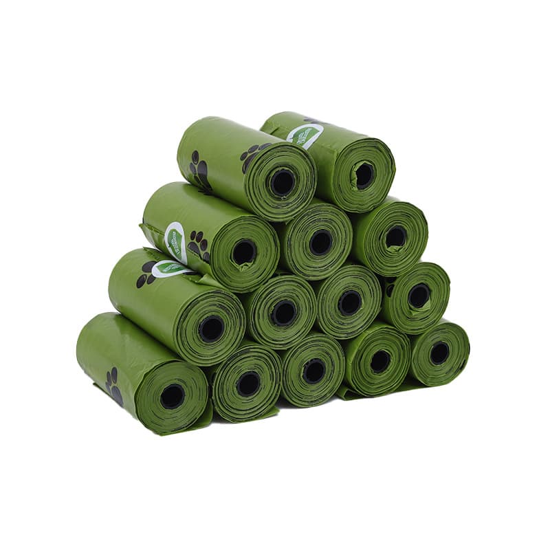 Printed pet garbage bag 22*30 biodegradable pet cat and dog toilet bag Portable rolling toilet bag 5
