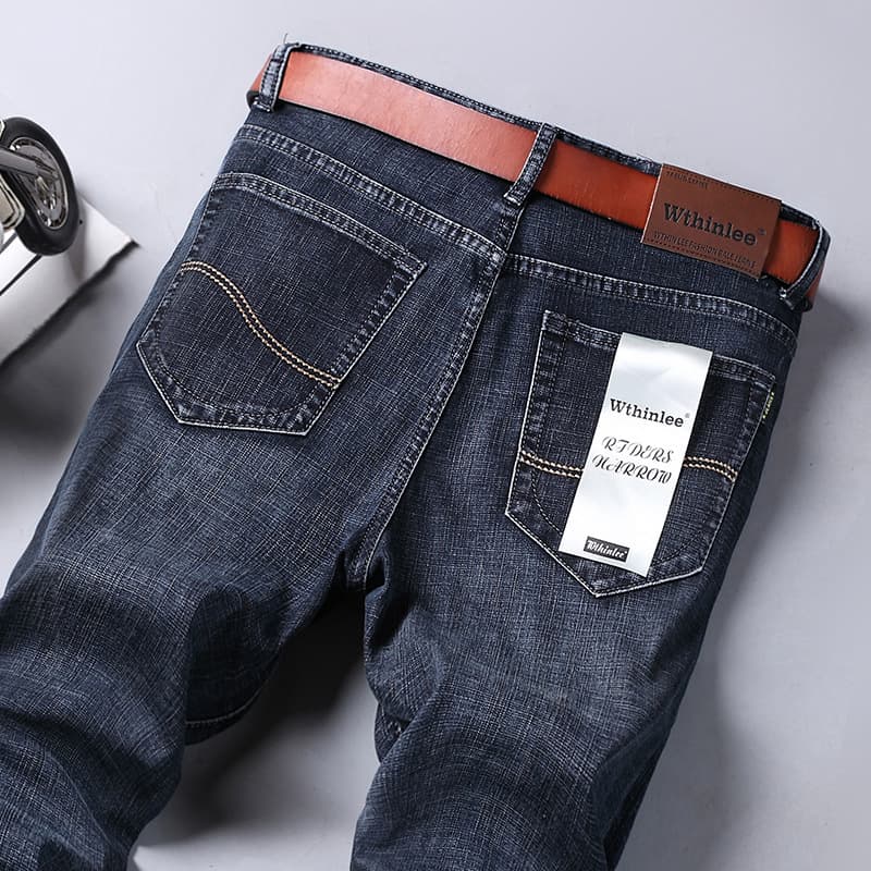 Summer jeans, quality elastic denim trousers, direct factory sales, loose straight fit 4