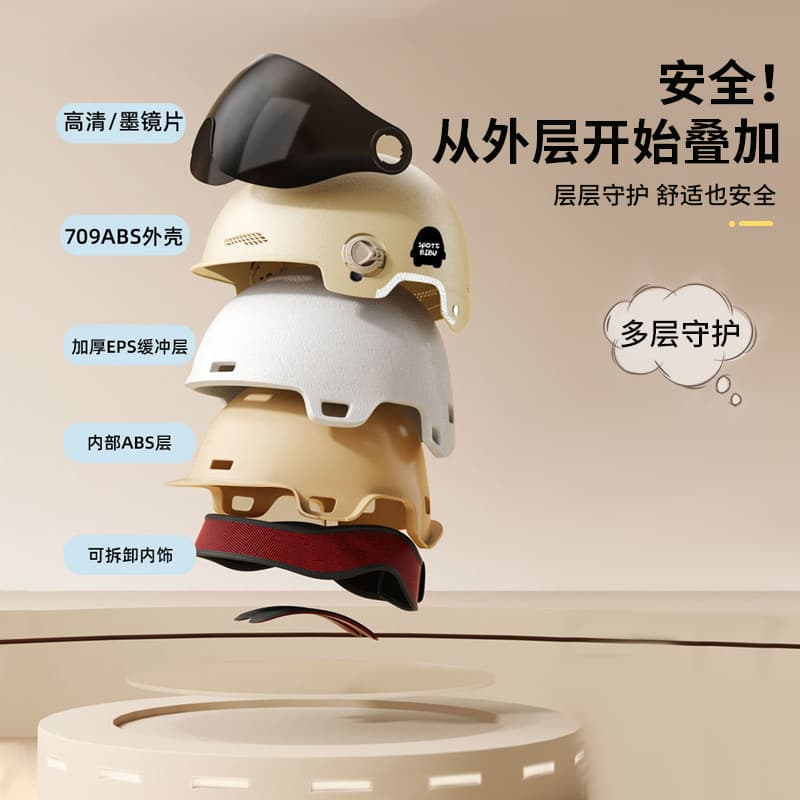 (Wholesale), summer electric car, half helmet, sun protection 3