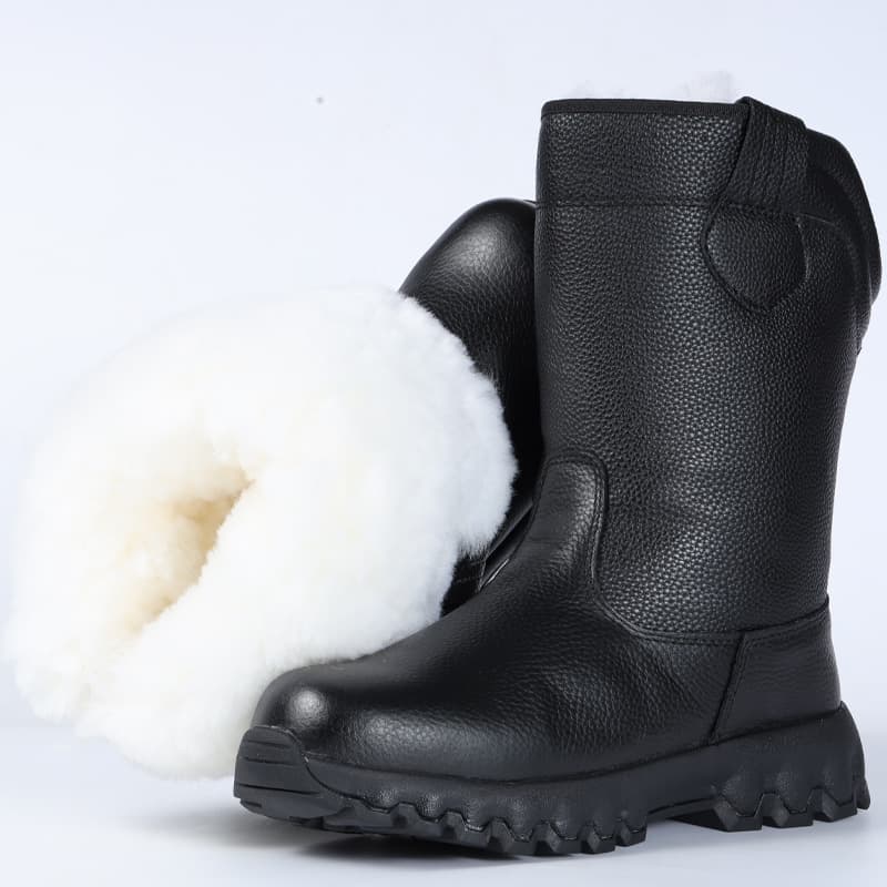 Keep warm high boots, genuine leather 5