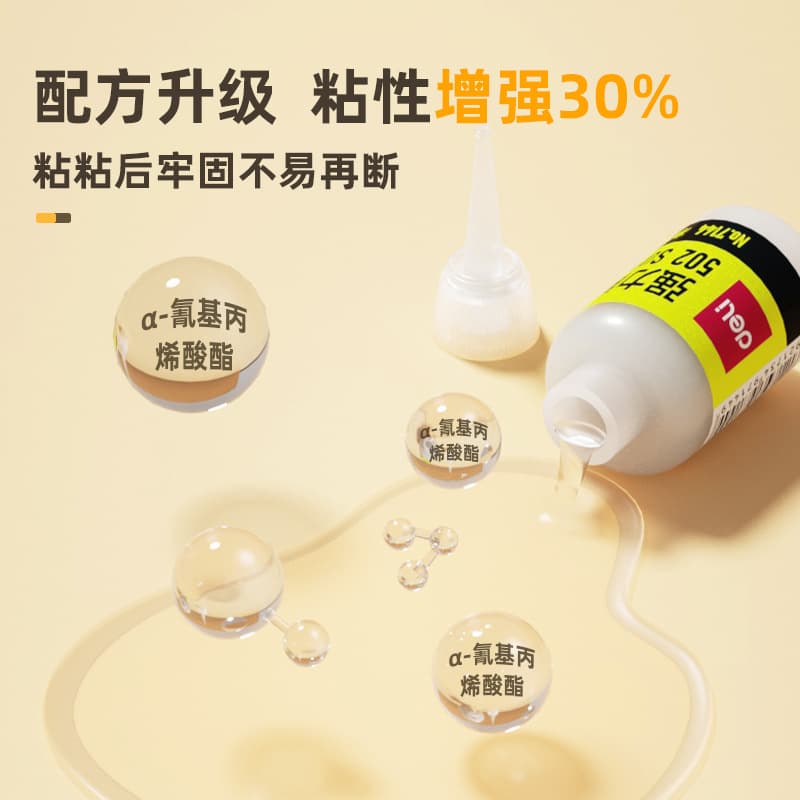Deli strong glue handmade glue leather wood ceramic rubber plastic metal repair glue instant glue 502 3