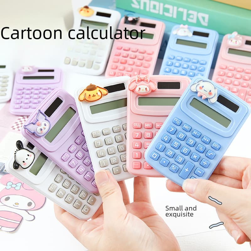 Cartoon Cute High Value Calculator Portable Mini Student Computer Candy Color Silent Calculator Wholesale 2