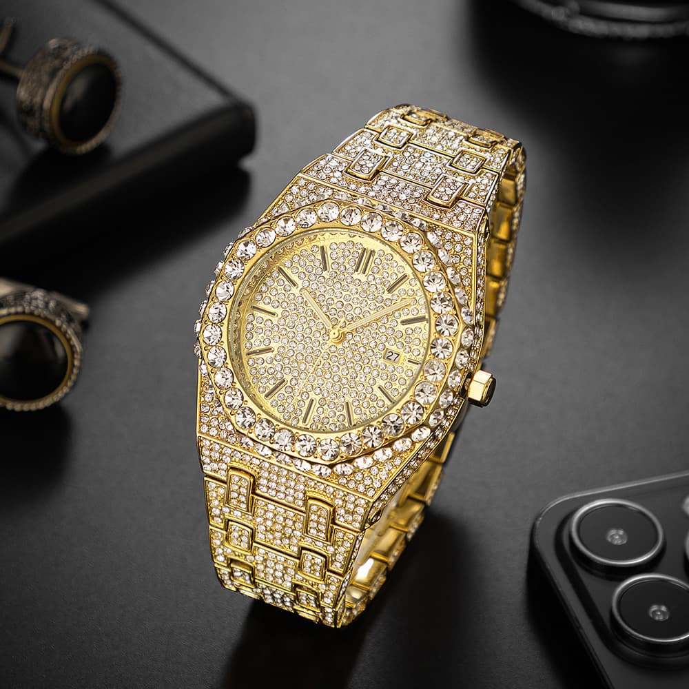 Branded quartz fashionable diamond watch 3