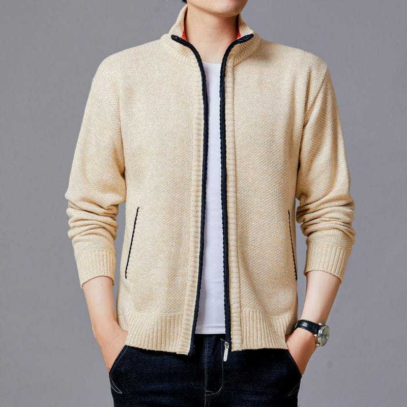 (Cross-border trading), demi-season fleece knitted sweater, cardigan for leisure, oversize, plus size 2