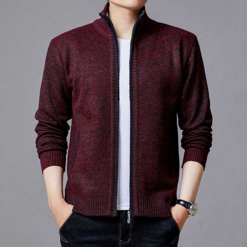 (Cross-border trading), demi-season fleece knitted sweater, cardigan for leisure, oversize, plus size 3