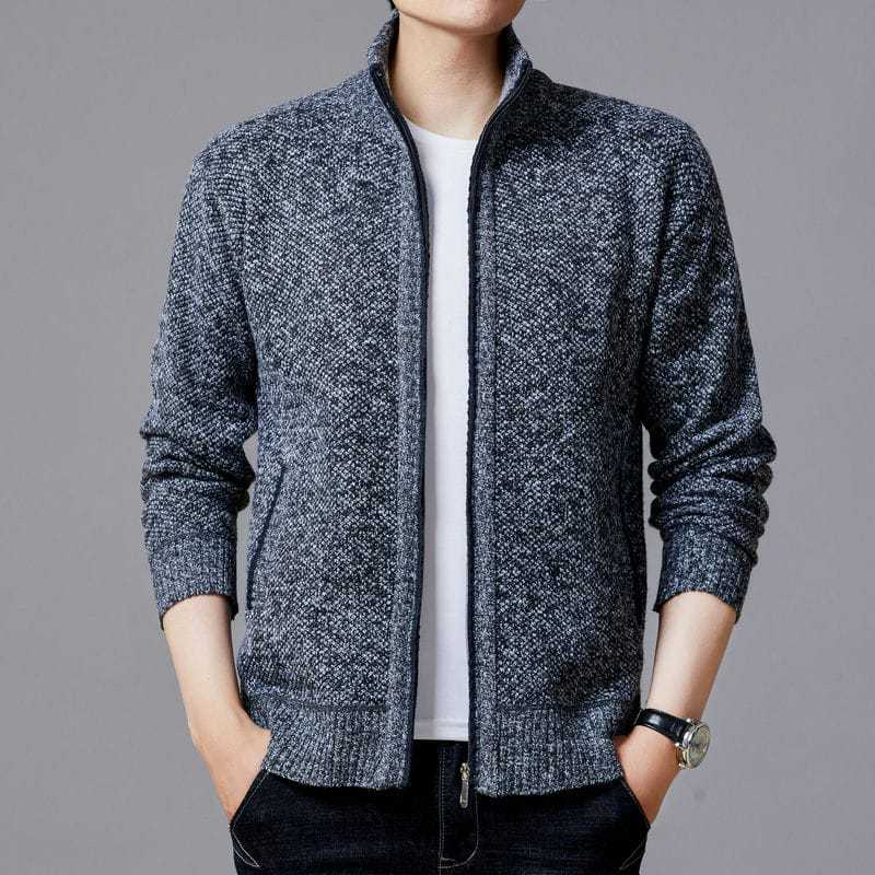(Cross-border trading), demi-season fleece knitted sweater, cardigan for leisure, oversize, plus size 4