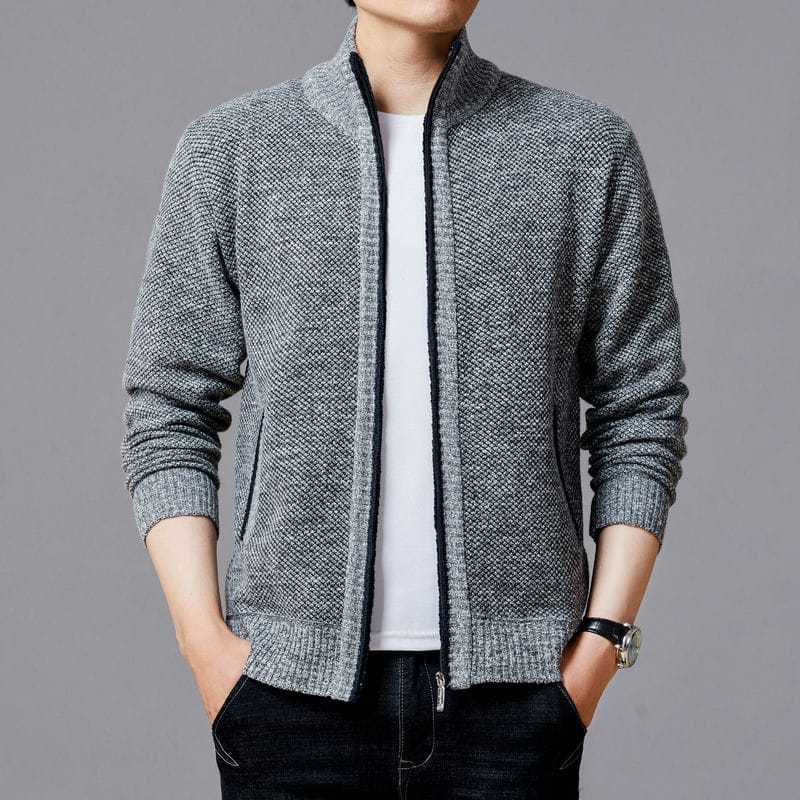 (Cross-border trading), demi-season fleece knitted sweater, cardigan for leisure, oversize, plus size 1