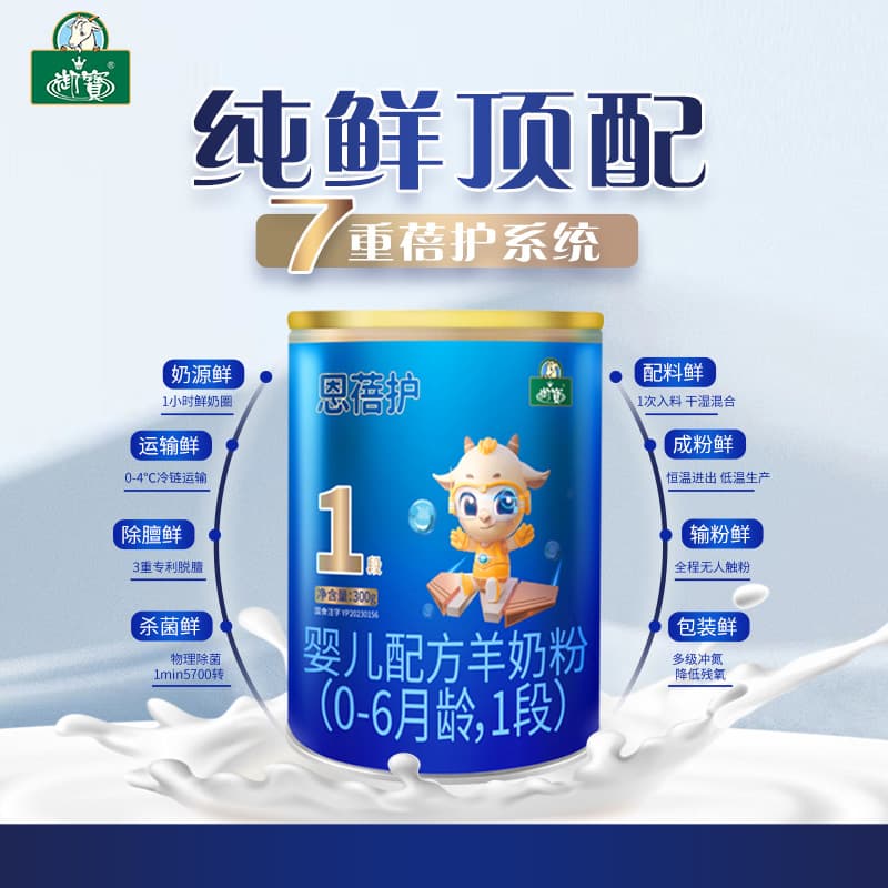 New National Standard Royal Treasure Goat Milk Enbeihu Infant Formula Goat Milk Powder 1 Stage Goat Milk Powder 300g Can New National Standard Certification