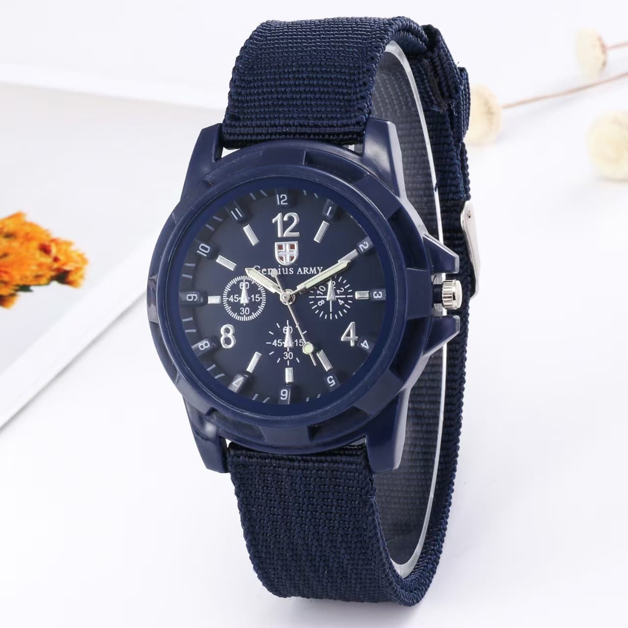 New woven belt military watch Gemius Swiss fashionable Swiss sea, land and air army military watch sports watch wholesale