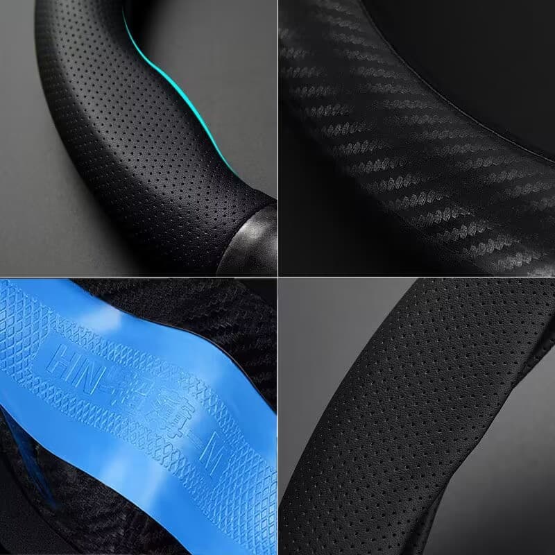 (Wholesale), steering wheel, breathable non-slip wear-resistant handle carbon fibre for car, absorbs sweat and smell 4