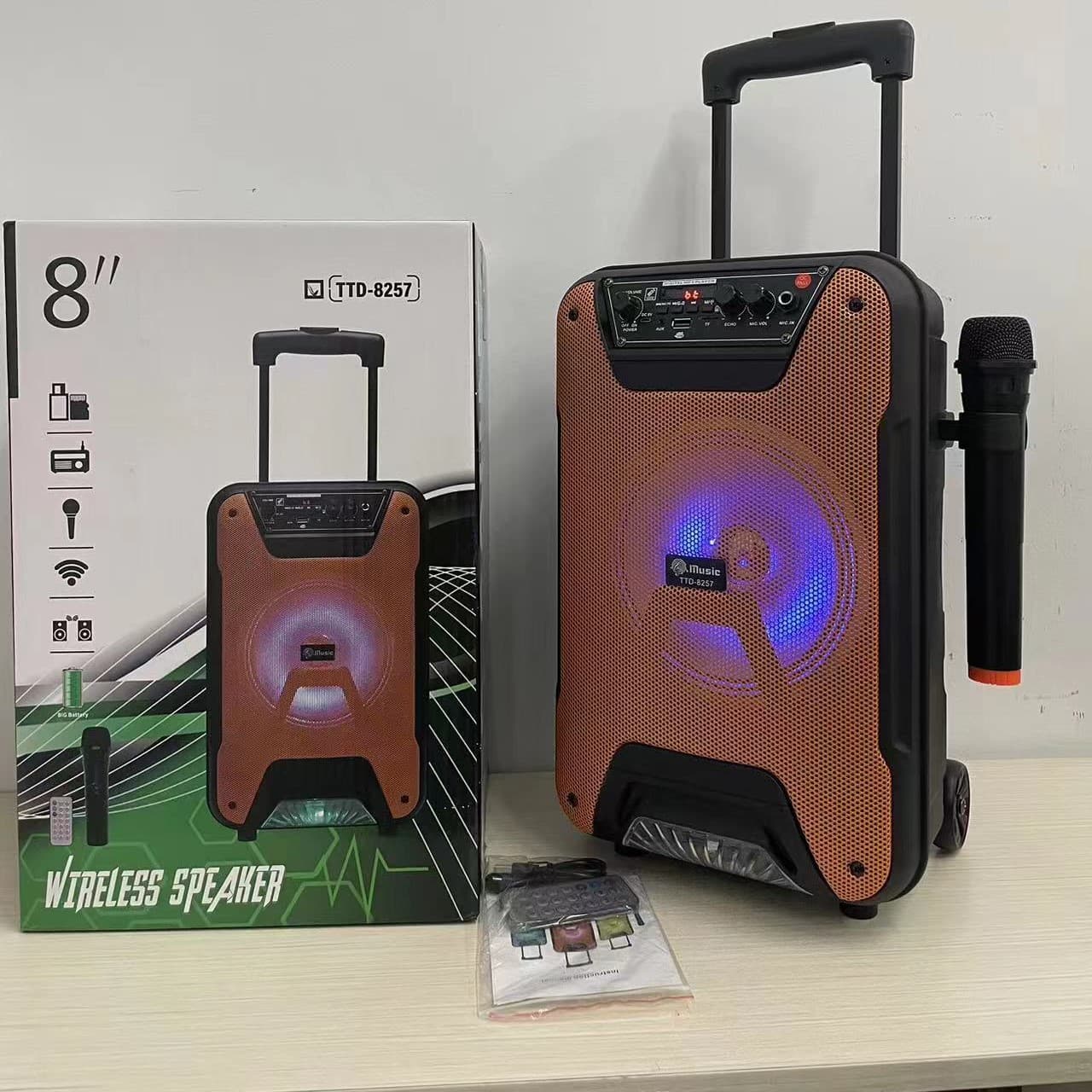 Travel suitcase, wireless speakers, microphone charging, 8 inch, bluetooth 4