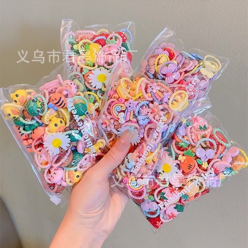 Children's elastic hair rope, hair accessory, material 3