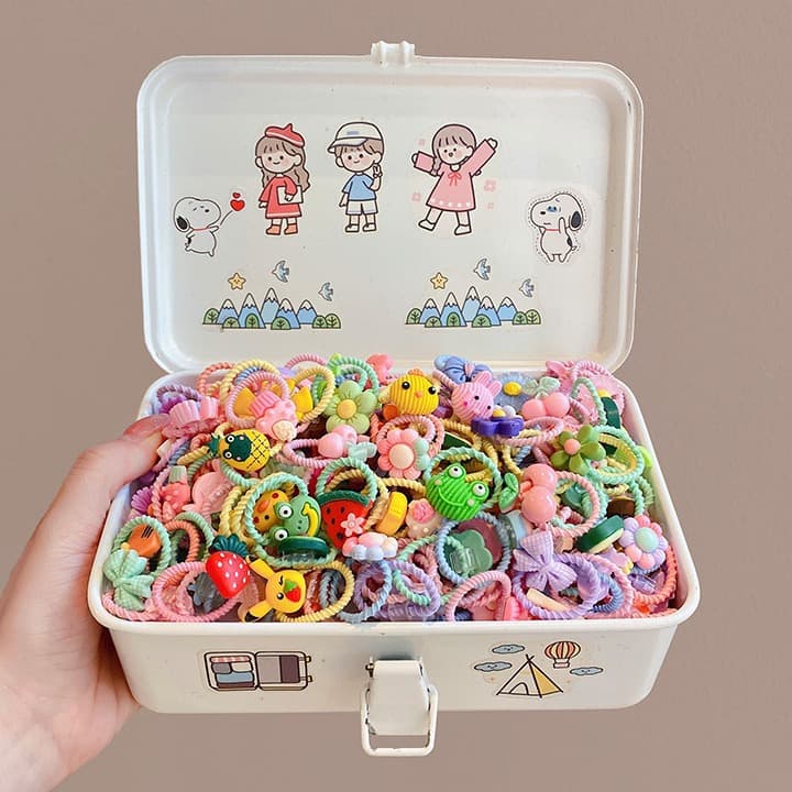 Children's elastic hair rope, hair accessory, material 1