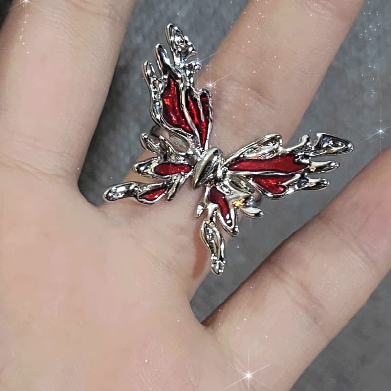 One size fashionable ring, European style, punk style, on index finger 2
