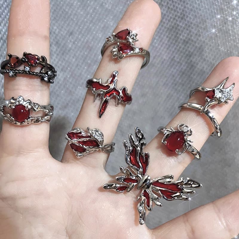 One size fashionable ring, European style, punk style, on index finger 1