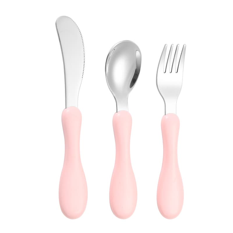 Tableware for feeding stainless steel, children's spoon for training, set for food, stainless steel AISI 304, Birthday gift 5
