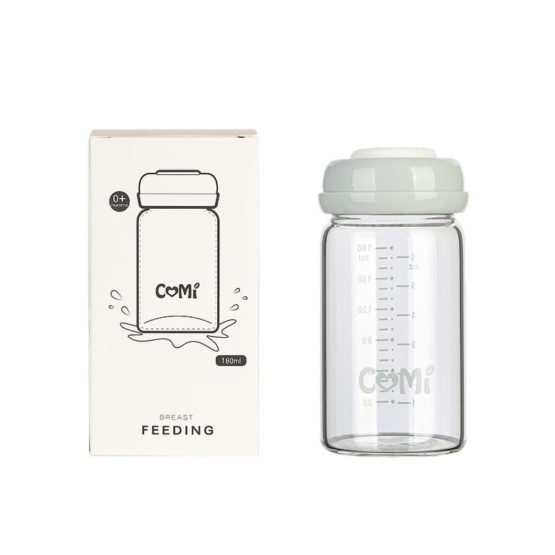 Glass milk storage container, children's feeding bottle, breast pump for new born, bottle detergent, wide neck 5
