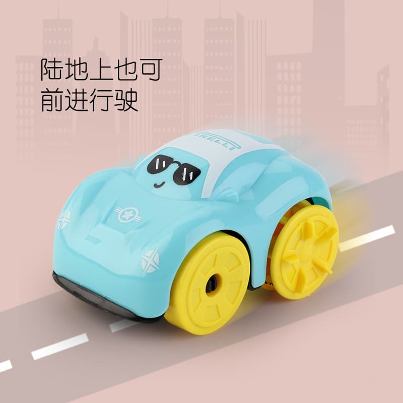 Toy car, wind-up swimming pool play in water 4