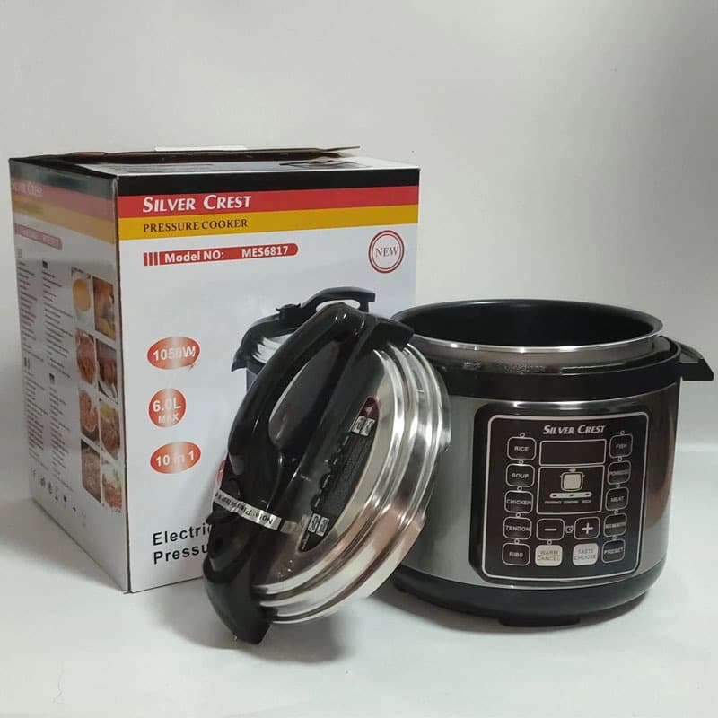 Cross -border household large -capacity English pressure cooker Silver Crestpressure American 110V 1