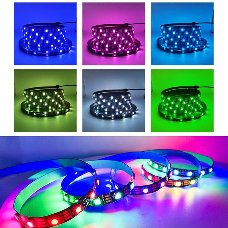 Cross-border wholesale 5050RGB light strip set 5vUSB24 key remote control Bluetooth TV background LED dimmable 2